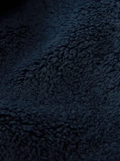 Bleu marine - Peignoir imitation peau de mouton