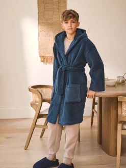 Bleu marine - Peignoirs en laine polaire (1.5-16ans)
