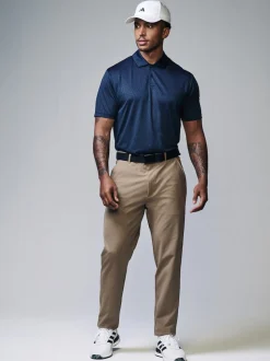 Bleu marine - Polos de golf Active Jacquard