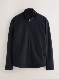 Bleu marine - Premium Smart Col cheminée zippé avec laine