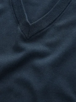 Bleu marine - Pull à manches longues riche en coton