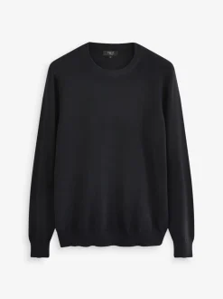 Bleu marine - Pull Col rond en pur Coton Coupe classique