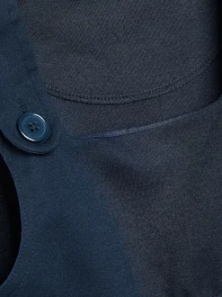 Bleu marine - Robe d'école à chasuble extensible en jersey (3-14ans)