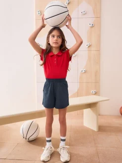 Bleu marine - 100{Short d'école en jersey de coton (3-16ans)