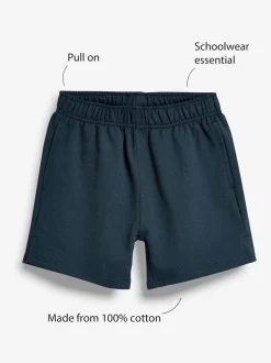 Bleu marine - 100{Short d'école en jersey de coton (3-16ans)