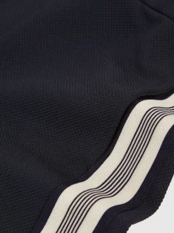 Bleu marine - Short Reiss Terry texturé à bandes latérales