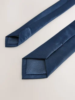 Bleu marine - Skinny - Cravate texturée