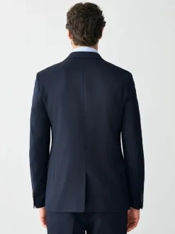 Bleu marine - Skinny Fit (Skinny Fit) - Veste de costume texturée