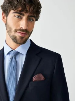 Bleu marine - Skinny Fit (Skinny Fit) - Veste de costume texturée