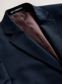 Bleu marine - Skinny Fit (Skinny Fit) - Veste de costume texturée