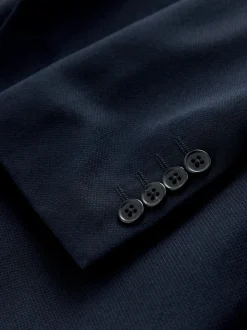 Bleu marine - Skinny Fit (Skinny Fit) - Veste de costume texturée