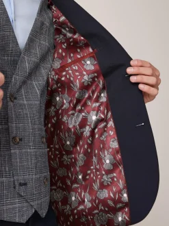 Bleu marine - Skinny Fit (Skinny Fit) - Veste de costume à deux boutons