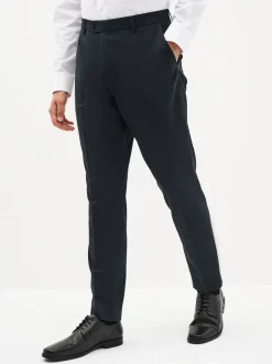 Bleu marine - Slim Fit (Slim Fit) - Pantalon intelligent stretch