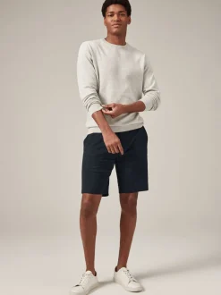 Bleu marine - Slim Fit (Slim Fit) - Short chino stretch