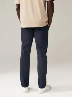 Bleu marine - Slim Fit (Slim Fit) - Pantalon chino extensible 2 Pack