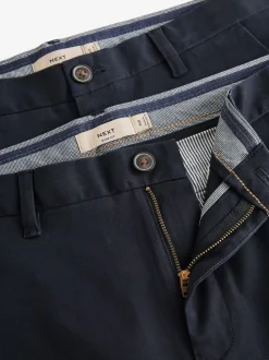 Bleu marine - Slim Fit (Slim Fit) - Pantalon chino extensible 2 Pack