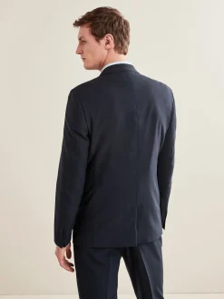 Bleu marine - Slim Fit (Slim Fit) - Veste de costume Essential