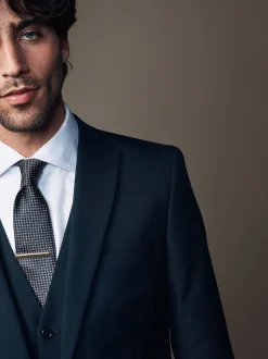 Bleu marine - Slim Fit (Slim Fit) - Veste de costume à deux boutons