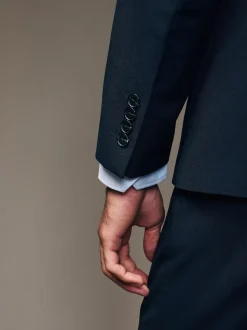 Bleu marine - Slim Fit (Slim Fit) - Veste de costume à deux boutons