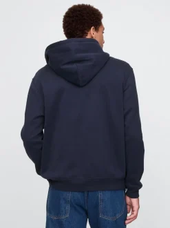 Bleu marine - Sweat à capuche Gap Vintage Soft Arch logo zippé