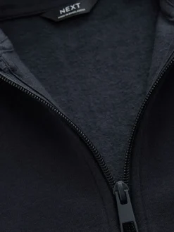 Bleu marine - Sweat à capuche zippé (3-16ans)