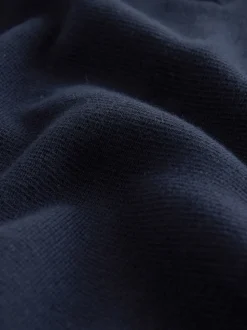 Bleu marine - Uni - Pull N.Premium Coupe classique 100% Coton Premium à fermeture éclair