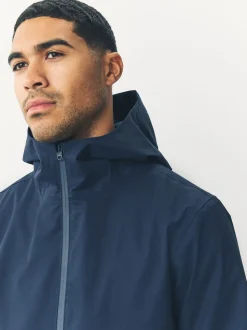Bleu marine - Veste à capuche imperméable DryTech