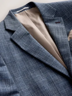 Bleu marine - Veste de costume à carreaux Coupe classique