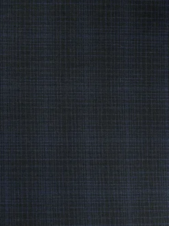 Bleu marine - Veste de costume slim à carreaux