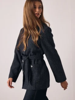 Bleu marine - Veste Fleck Boucle Ceinturée