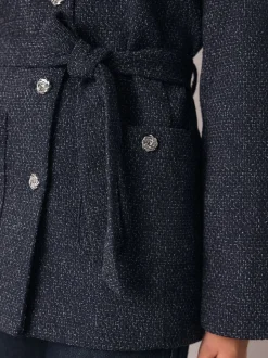 Bleu marine - Veste Fleck Boucle Ceinturée