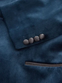 Bleu marine foncé - Ajustement régulier - Blazer en velours
