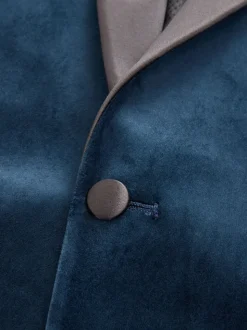 Bleu marine foncé - Ajustement régulier - Blazer en velours
