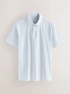 Bleu marine géométrique - Polo en jersey Manches courtes 3 Pack