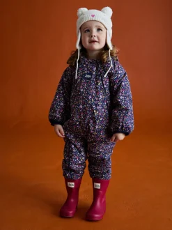 Bleu marine hérisson - Costume JoJo Maman Bébé imperméable doublé de Polaires