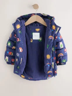 bleu marine imprimé personnage - Résistant à la douche en polaire Doudounes ( mois3-7ans)