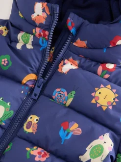 bleu marine imprimé personnage - Résistant à la douche en polaire Doudounes ( mois3-7ans)