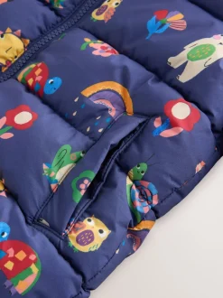 bleu marine imprimé personnage - Résistant à la douche en polaire Doudounes ( mois3-7ans)