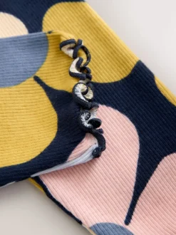 Bleu marine motif floral - Ensemble Sweatshirt et Leggings (3mths-7yrs)