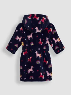 Bleu marine motif licorne - Peignoir JoJo Maman Bébé