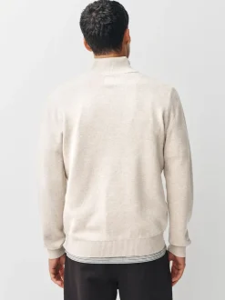 Bleu marine/avoine - Lot de 2 pulls N. Premium 100% coton Coupe classique Premium Quarter Zip