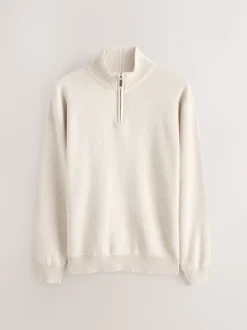 Bleu marine/avoine - Lot de 2 pulls N. Premium 100% coton Coupe classique Premium Quarter Zip