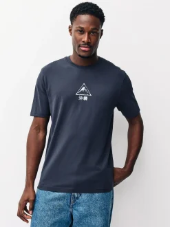 Bleu marine/Blanc Écru/Bleu canard - Ajustement régulier - T-shirt Graphic Imprimé 3 Pack