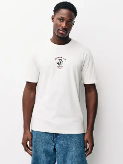 Bleu marine/Blanc Écru/Bleu canard - Ajustement régulier - T-shirt Graphic Imprimé 3 Pack