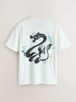 Bleu marine/Blanc Écru/Bleu canard - Ajustement régulier - T-shirt Graphic Imprimé 3 Pack