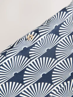 Bleu marine/blanc éventail - Bas de bikini