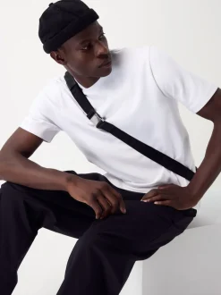 Bleu marine/blanc/pierre - Lot de 3 t-shirts épais doux au toucher