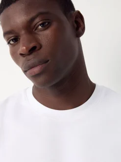 Bleu marine/blanc/pierre - Lot de 3 t-shirts épais doux au toucher