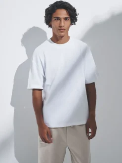 Bleu marine/bleu/marron/blanc - The Set lot de 4 t-shirts en coton à manches courtes