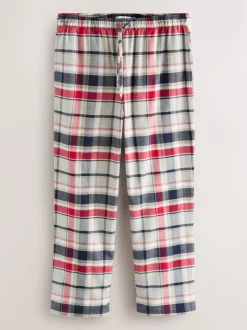 Bleu marine/gris - Ensemble pyjama tissé à carreaux à manches courtes